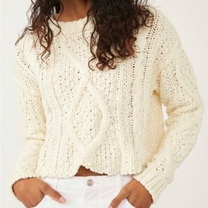 Free people white sweater ! Brand new!